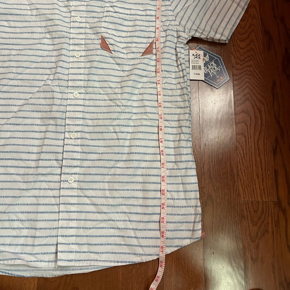 NWT Black Jack striped button down shirt. Size large. Preppy casual beach style. - Picture 5 of 6